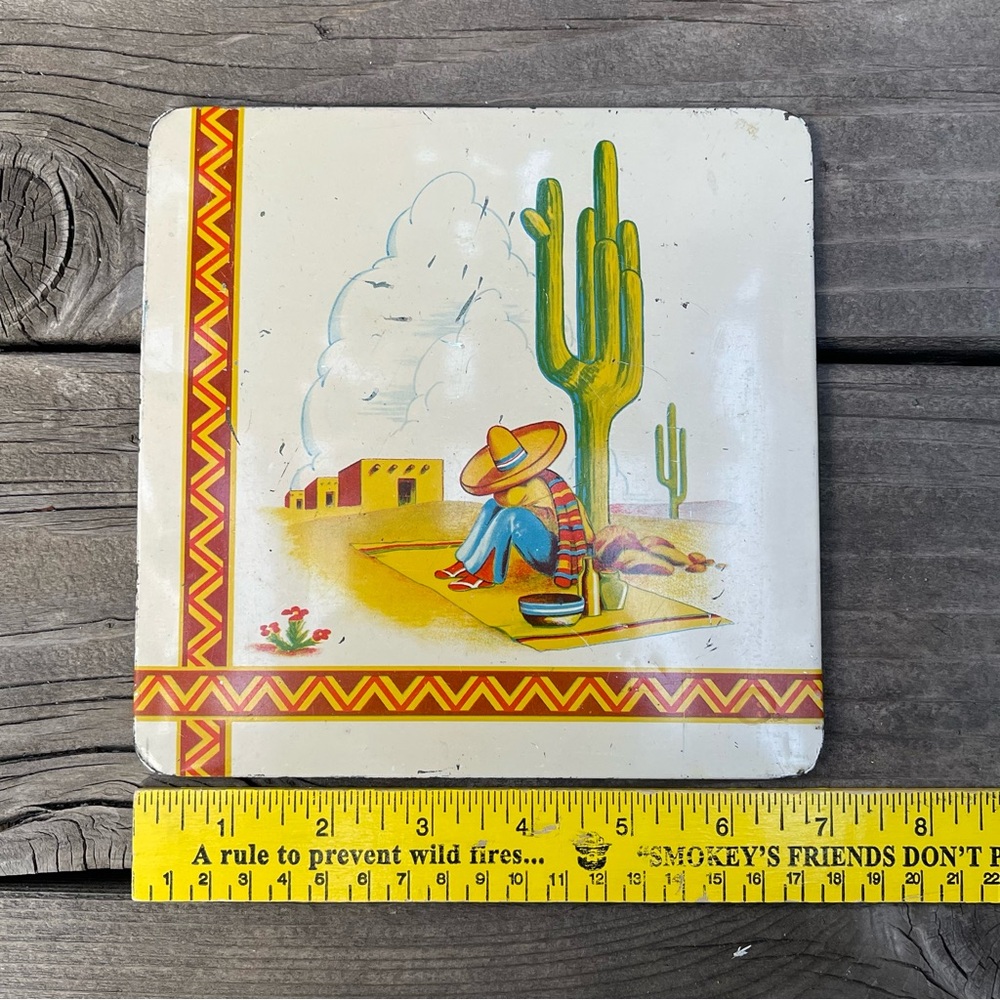 Vintage Metal Trivet Set – Southwestern & Retro Kitchen Themes - Picture 3 of 13